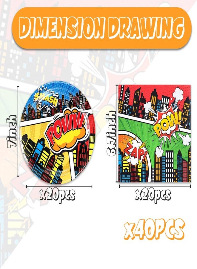 Ldcx Super City Heroes party decoration，Party Tableware For Superheroes，Hero themed party cutlery Set Hero Action One-time decoration for a birthday baby shower - Image 4