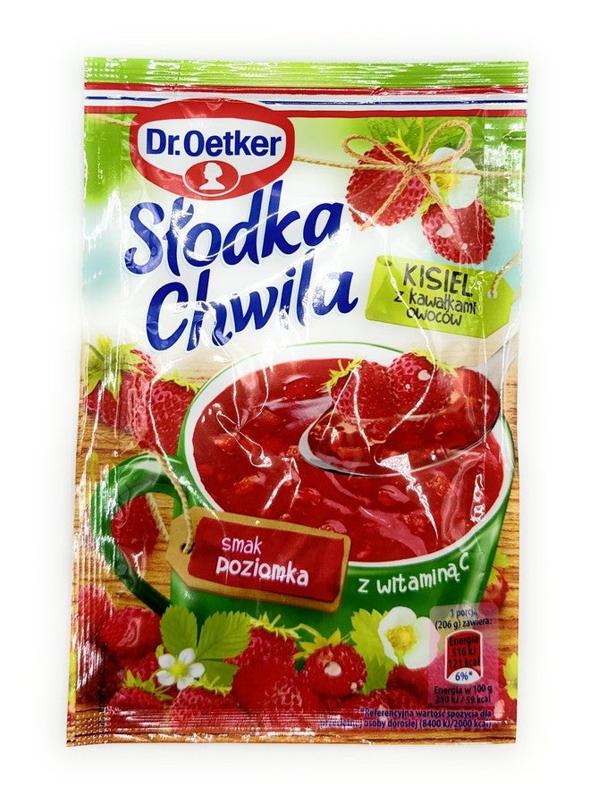 Dr. Oetker Dr Oetker Slodka Chwila Kisiel Wild Strawberry 5-pack 5x31.5g/5x1.1oz Eastern European Jelly Dessert - Image 1