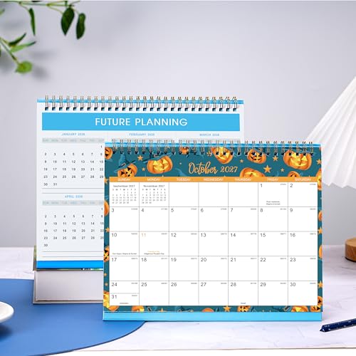 Artfan Desk Calendar 20262027 Standing Flip 20262027 Desktop Calendar Jul2026 Dec2027 98 x 83 2627 Academic Calendar with Julian Date Standing Flip 12 Different Themes - Image 3