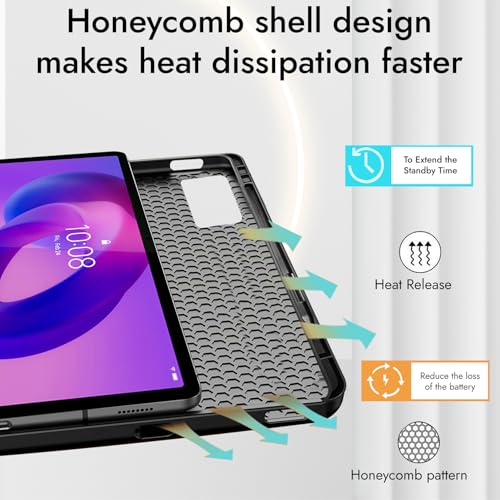 Robustrion Cover for Lenovo Idea Tab Plus 12.1 inch Cover Case with [Pencil Holder], Deer Flip Cover Case for Lenovo Idea Tab Plus Tablet Cover [Auto Sleep Wake Support] - Dark Green - Image 4