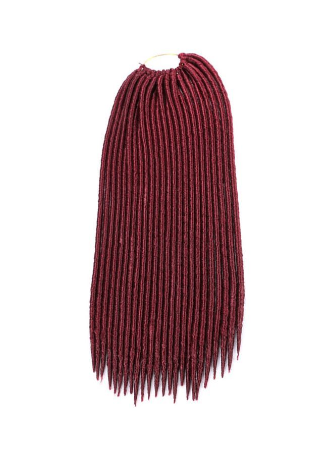 NIBEMINENT Braided Crochet Hair Extension Red 18inch
