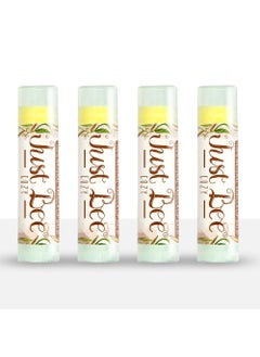100 Natural Beeswax Lip Balm with Organic Oils Cozy Vanilla 4 pack