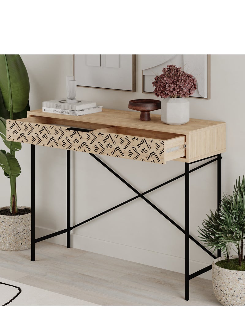 Mourah Home Heaton Console Remastered - Oak - 2 Years Warranty  - Image 3