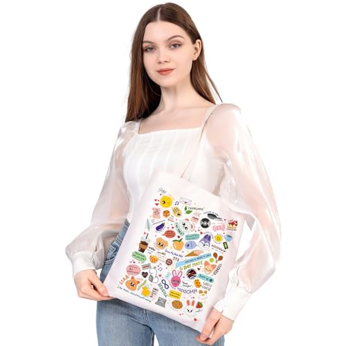 MEIKIUP Korean Group Makeup Bag Korean Group Fans Gift Stay Fandom Cosmetic Bag K-Drama Music Merchandise (Around World Tote Bag) - Image 5