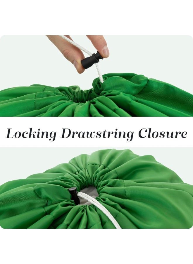 Handy Laundry Nylon Laundry Bag - Locking Drawstring Closure and Machine Washable. These Bags will Fit a Laundry Basket or Hamper and Strong Enough to Carry up to Three Loads of Clothes. (Green) - Image 4