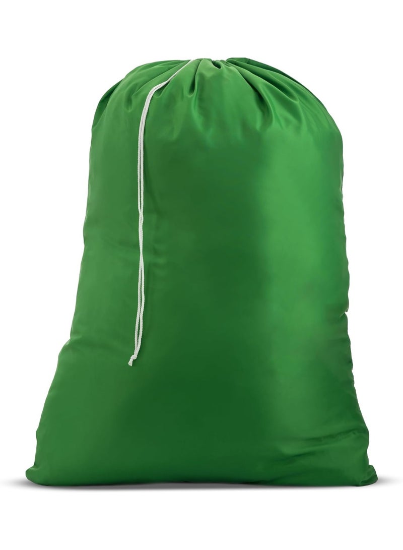 Handy Laundry Nylon Laundry Bag - Locking Drawstring Closure and Machine Washable. These Bags will Fit a Laundry Basket or Hamper and Strong Enough to Carry up to Three Loads of Clothes. (Green) - Image 1