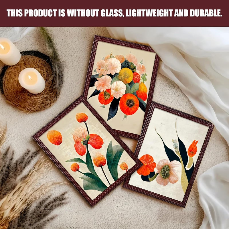 Rousrie Framed Art Painting For Home, Living Room, Hall | Traditional Paintings With Frame For Home Decor (Floral D2) - Image 4