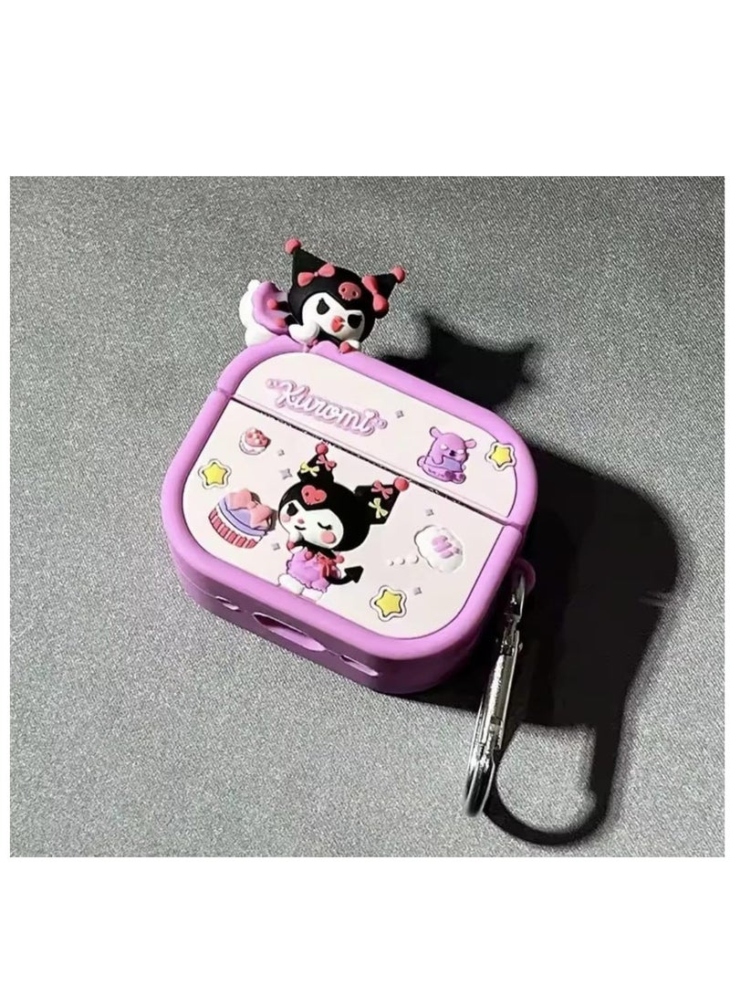 Case Soft Silicone Shockproof Cover for Apple Airpods Pro 2nd, New 3D Cute Cartoon Creative Fun Case with Keychain Design  - Image 3