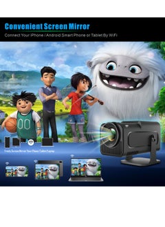 FOLAI جهاز عرض صغير محمول HY320، جهاز عرض ذكي 4K/200 ANSI، مع WiFi 6، BT 5.0، تعديل الشاشة، دوران 180 درجة، نظام تشغيل Android 11.0 مدمج  - Image 5