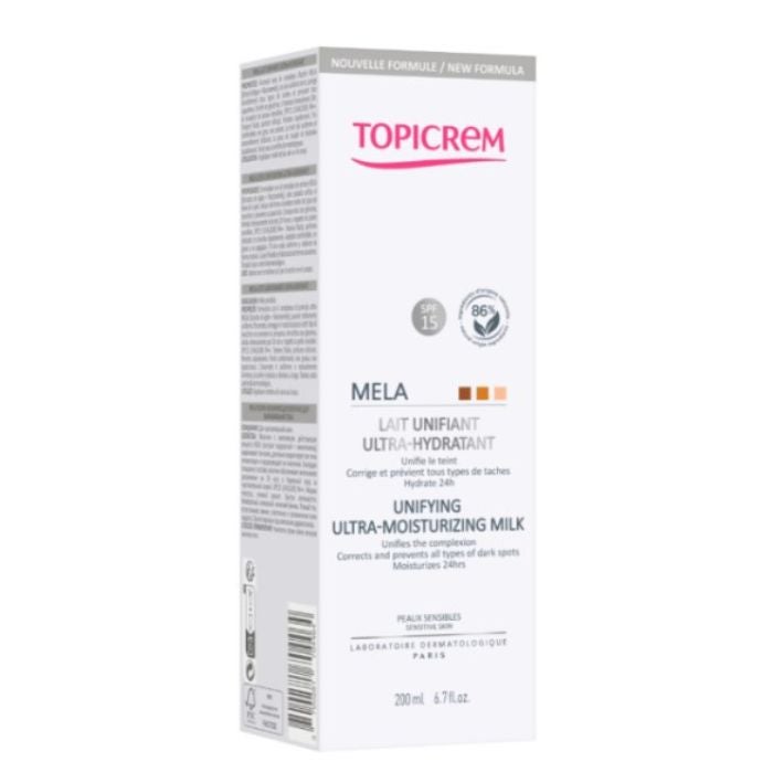 Topicrem Mela Lightening Ultra Moist Milk 200 ml