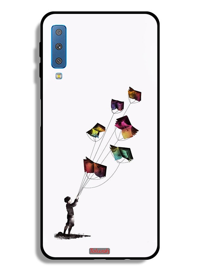 Tolwak Samsung Galaxy A7 (2018) Protective Case Cover Kites Of Book - Image 1