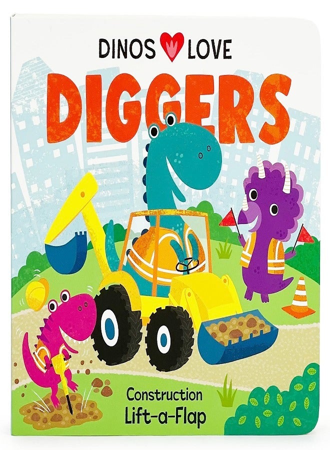 Dinos Love Diggers Construction Lift-A-Flap