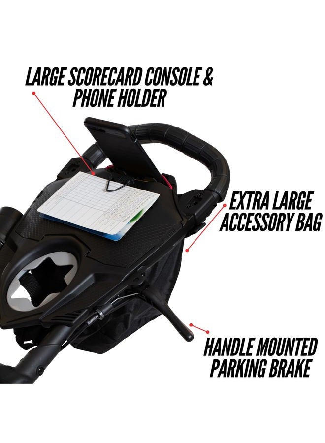 Bag Boy Nitron Golf Push Cart, Sand/Black - Image 3