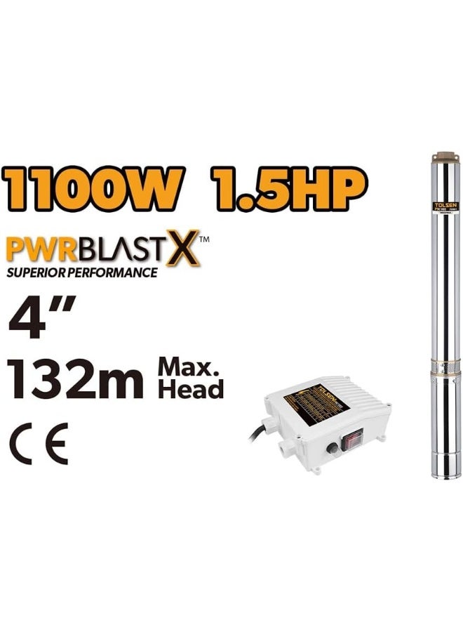 TOLSEN Tolsen Deep Well Submersible Water Pump Stainless Steel - Image 3