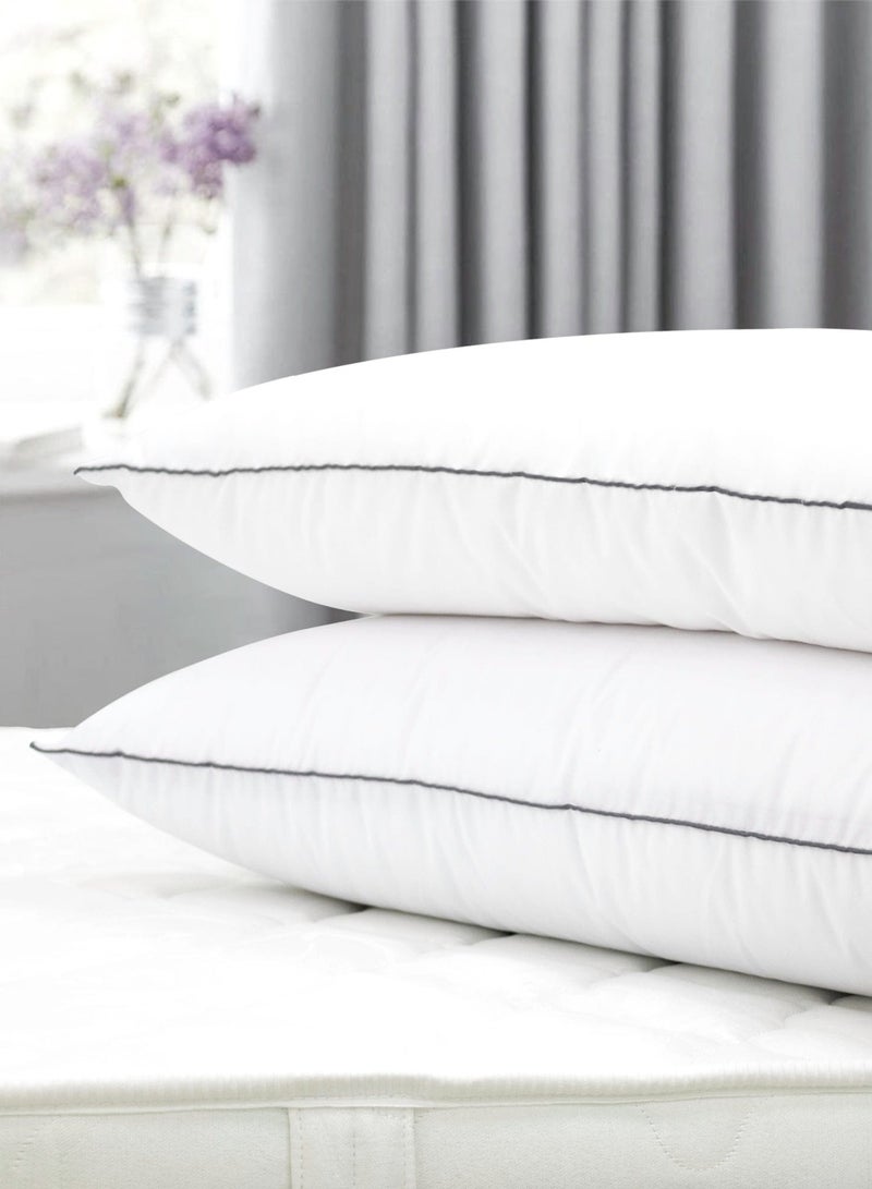 Silentnight وسادة ميكروفايبر فاخرة مع حواف فضية - Image 4