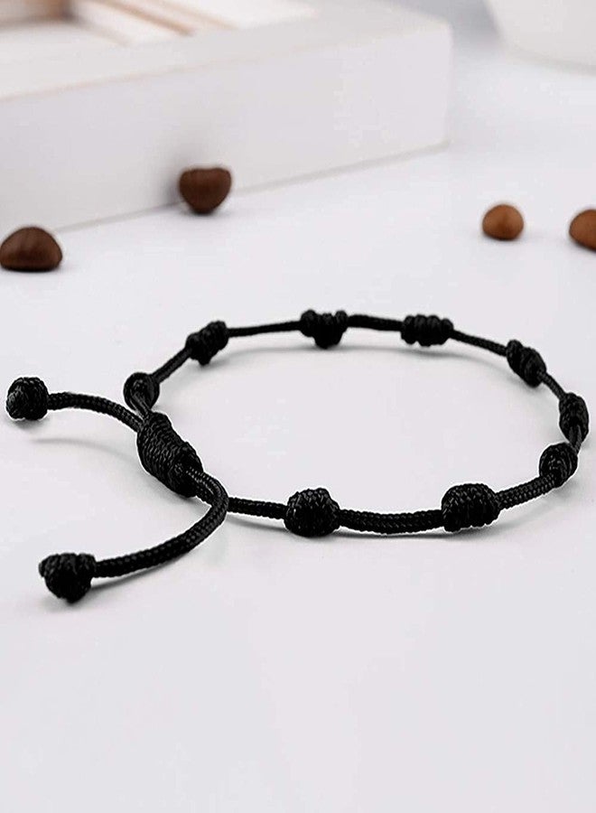 ARTIFICIAL TREE Latest Trend Black Thread Knot Anklets with Single Charm | Adjustable Payal for Women and Girls | Trendy Black Anklets (AT ANK 006) - Image 3