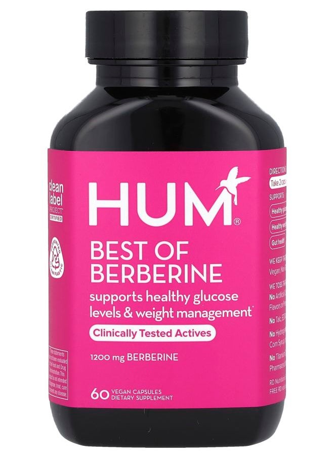 Hum Nutrition - Best of Berberine 1200 mg 60 Vegan Capsules (600 mg per Capsule) - Image 1