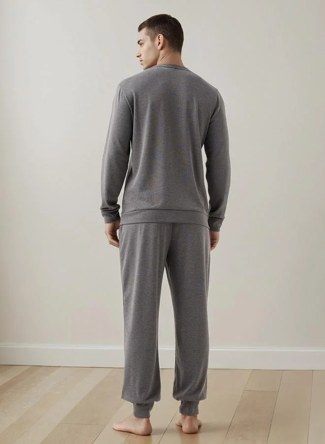 Splash FAV  Textured Pyjama Set for Men | Best Price UAE