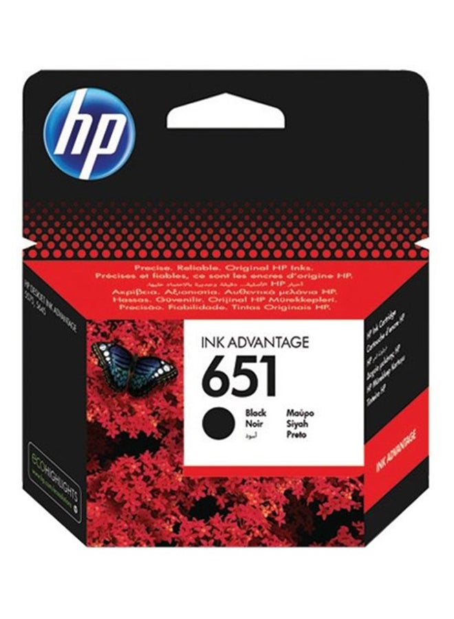 HP خرطوشة حبر أصلية 651 طراز C2P10AE أسود - Image 2