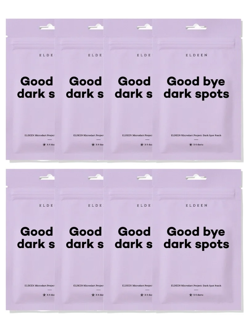 ELDEEN Good Bye Dark Spots - Eldeen Microdart Project: Dark Spot Patch - The Ultimate Solution for Your Skin, fade any dark spot, clear, 6 darts, Packages of 1, 2, 4, and 8 (Pack of 8)
