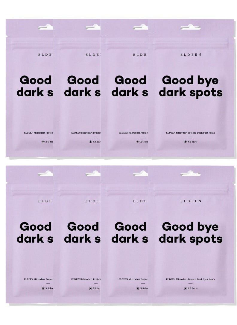 ELDEEN Good Bye Dark Spots - Eldeen Microdart Project: Dark Spot Patch - The Ultimate Solution for Your Skin, fade any dark spot, clear, 6 darts, Packages of 1, 2, 4, and 8 (Pack of 8)  - Image 1