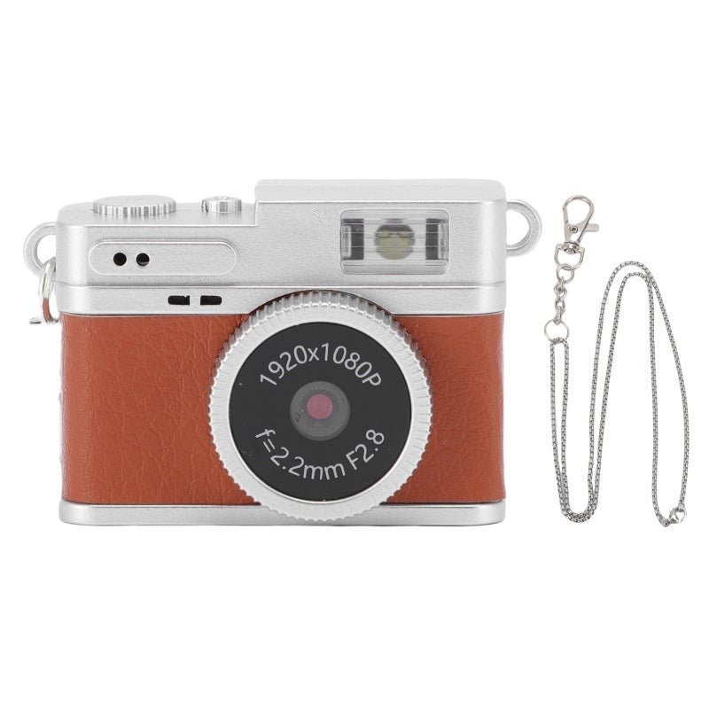 Small Retro Digital Camera: 2MP 1080P FHD, Lightweight Portable, 0.96 Inch Color Display With LED Fill Light, Brown - Easy File Transfer, Mini Digital Camera for Students, Outdoor Travel Vlogging - Image 1