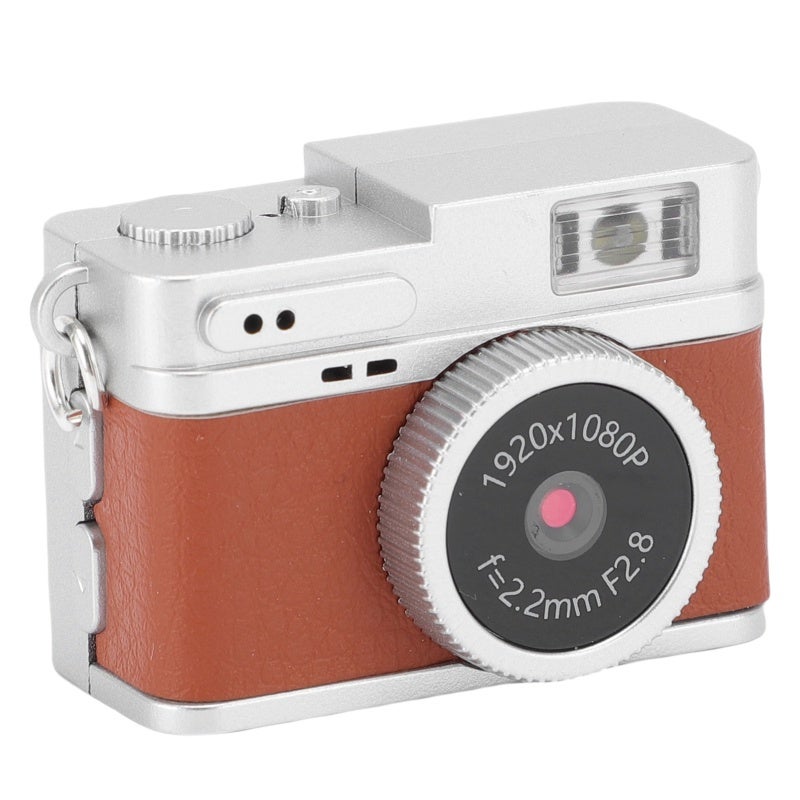 Small Retro Digital Camera: 2MP 1080P FHD, Lightweight Portable, 0.96 Inch Color Display With LED Fill Light, Brown - Easy File Transfer, Mini Digital Camera for Students, Outdoor Travel Vlogging - Image 5
