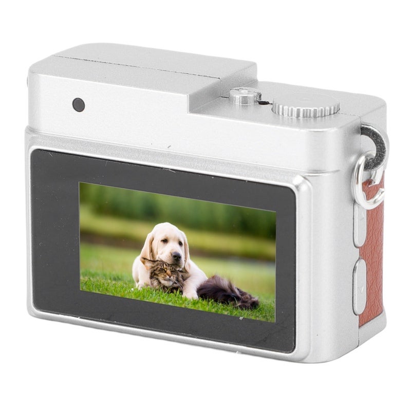 Small Retro Digital Camera: 2MP 1080P FHD, Lightweight Portable, 0.96 Inch Color Display With LED Fill Light, Brown - Easy File Transfer, Mini Digital Camera for Students, Outdoor Travel Vlogging - Image 2