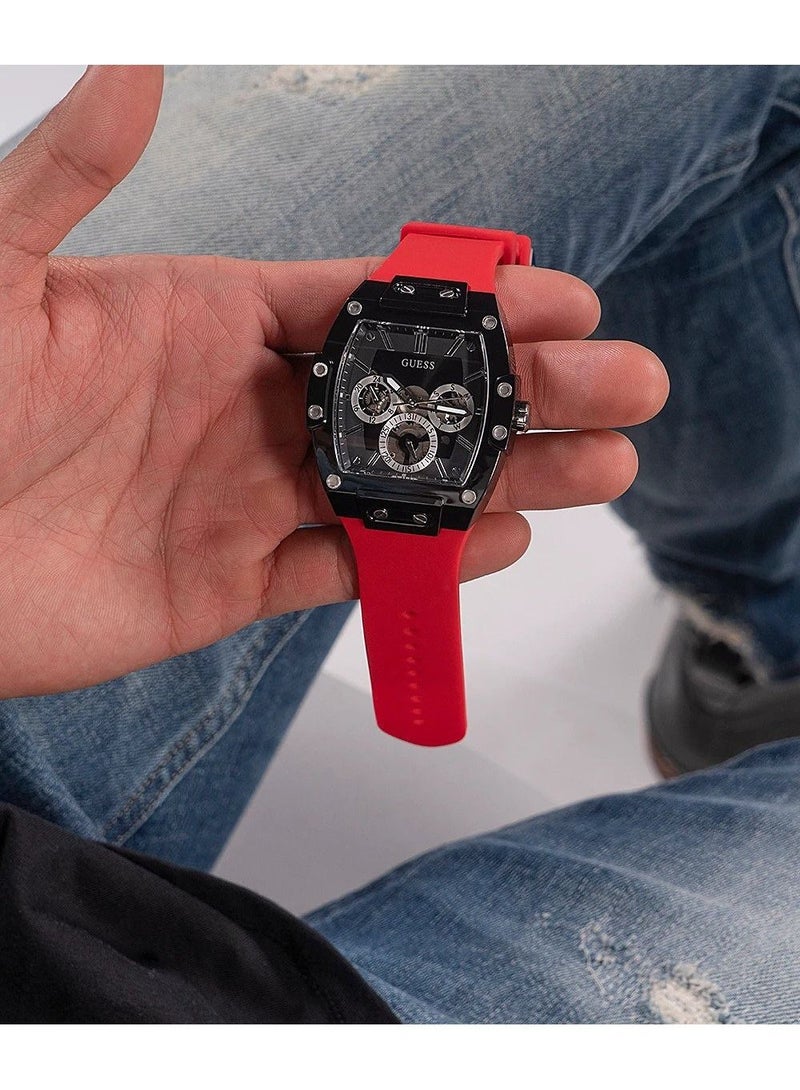 GUESS ساعة يد سيليكون تناظرية للرجال - GW0203G4 - 43 مم - Image 5