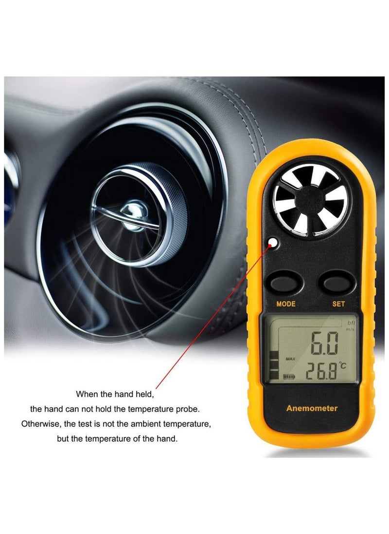 ELIKLIV - ELIKLIV GM816 Digital Anemometer | High-precision portable wind speed and temperature measuring instrument | Suitable for air conditioning/environmental protection/flight/engineering/fan - Image 1