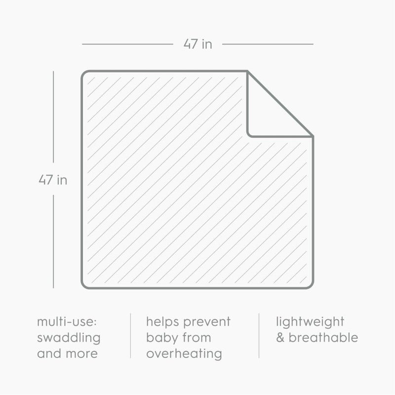 Little Unicorn Premium Muslin Swaddle Blanket 3 Pack | for swaddling, Play, Nursing & More | Giftable Set of 3 (White) - Image 5