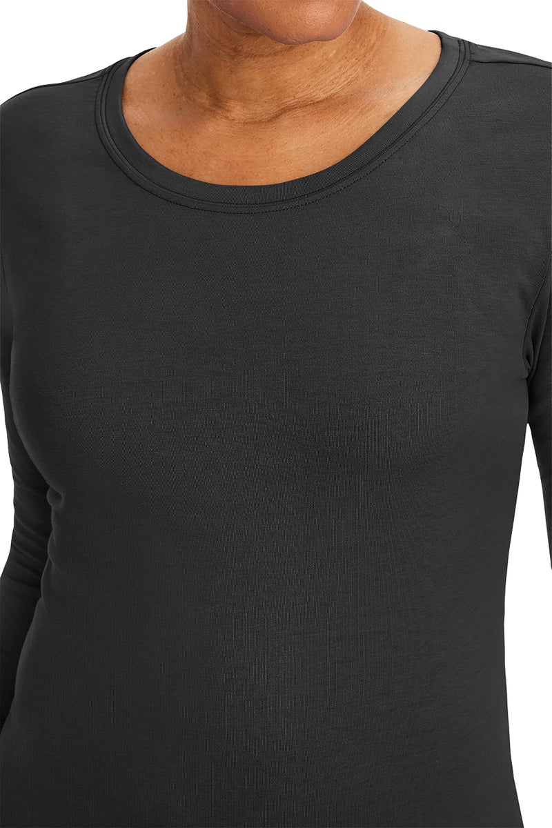 Healing Hands Women's Underscrub Soft Knit Melissa Longsleeve Scrub Tee with Breathable & Easy Care Fabric 5047, L, Black - Image 5