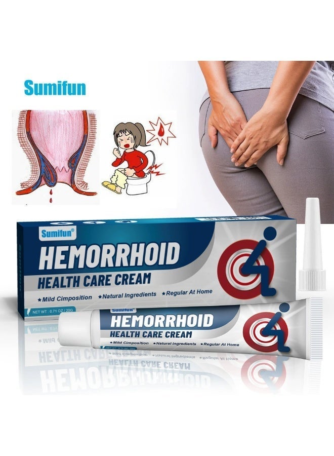 Sumifun Hemorrhoid Ointment 24-Hour Long Lasting Protection Fast Pain & Itch Relief Soothing Repair Mild Formula Internal External Hemorrhoids Fissure Daily Care with Applicator 20g - Image 1