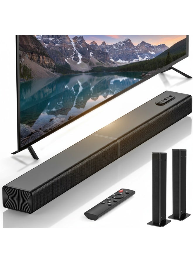 WALALLA 2 in 1 Detachable TV Soundbar Speaker 60W, Bluetooth 5.3 Home Theater Audio System with HDMI ARC, Optical, AUX, USB, Wall Mount and Tower Modes, Black - Image 2
