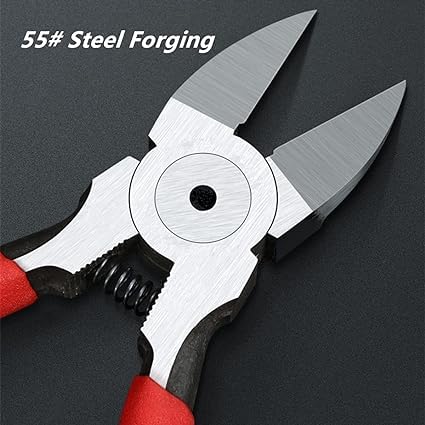 Wire Cutters 6 inch Precision Flush Side Cutters with Longer Cutting Edge Ultra Sharp Powerful Heavy Duty Pliers Ideal for Cables Wires Zip Ties Electrical Any Clean Cut Needs  - Image 3