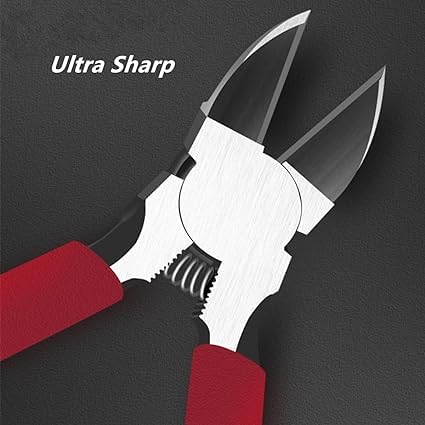 Wire Cutters 6 inch Precision Flush Side Cutters with Longer Cutting Edge Ultra Sharp Powerful Heavy Duty Pliers Ideal for Cables Wires Zip Ties Electrical Any Clean Cut Needs  - Image 4