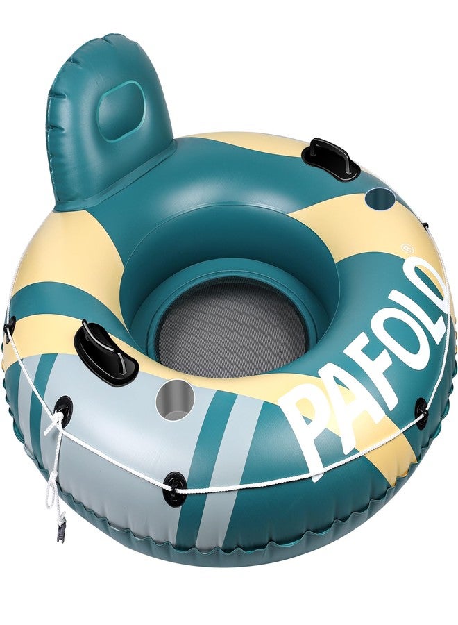 Pafolo River Tubes for Floating Heavy Duty, Pool Float Adult, 53" Inflatable Float Tube for Beach Lake Rafting, River Floats with Mesh Bottom - Image 1