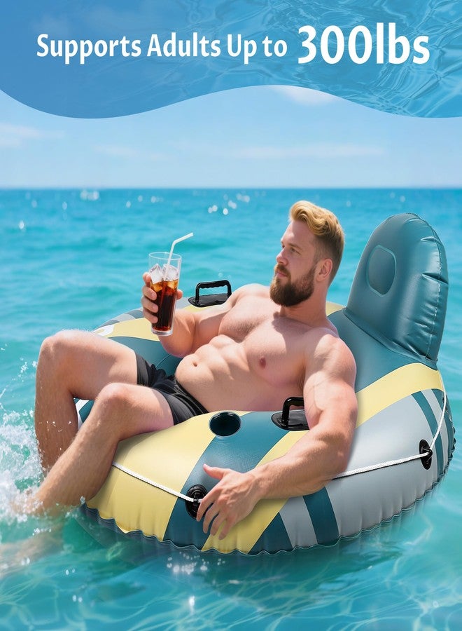 Pafolo River Tubes for Floating Heavy Duty, Pool Float Adult, 53" Inflatable Float Tube for Beach Lake Rafting, River Floats with Mesh Bottom - Image 4