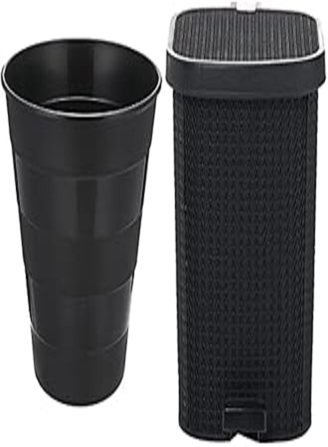 Plastic waste container - black. + Large palm trash bin - multiple colors 