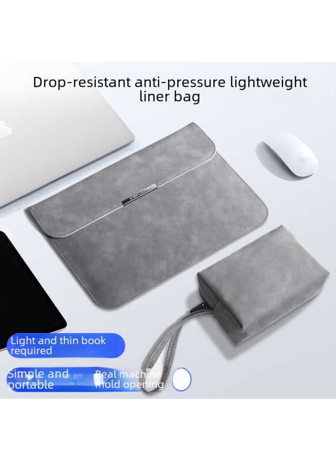 Generic - Pro 14-inch Laptop Computer Inner Sleeve Bag Compatible For Huawei 13.3-inch Notebook Computer Digital Protective Cover-Color: Cloud Brocade Ash-Applicable Model:13/13.3 Inch - Image 1