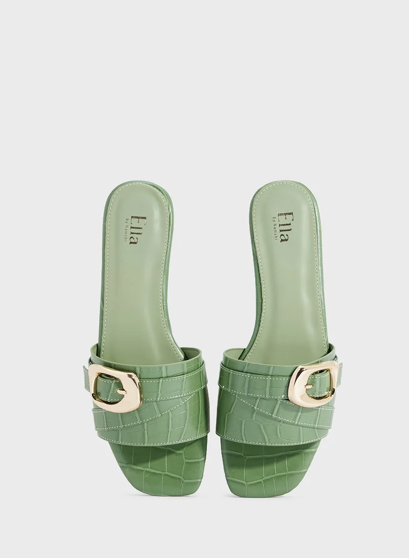 ELLA Flat Sandal With Buckle