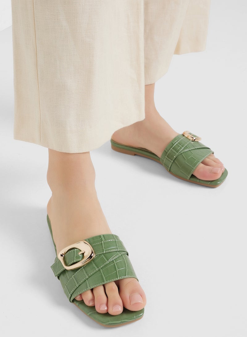 ELLA Flat Sandal With Buckle - Image 5