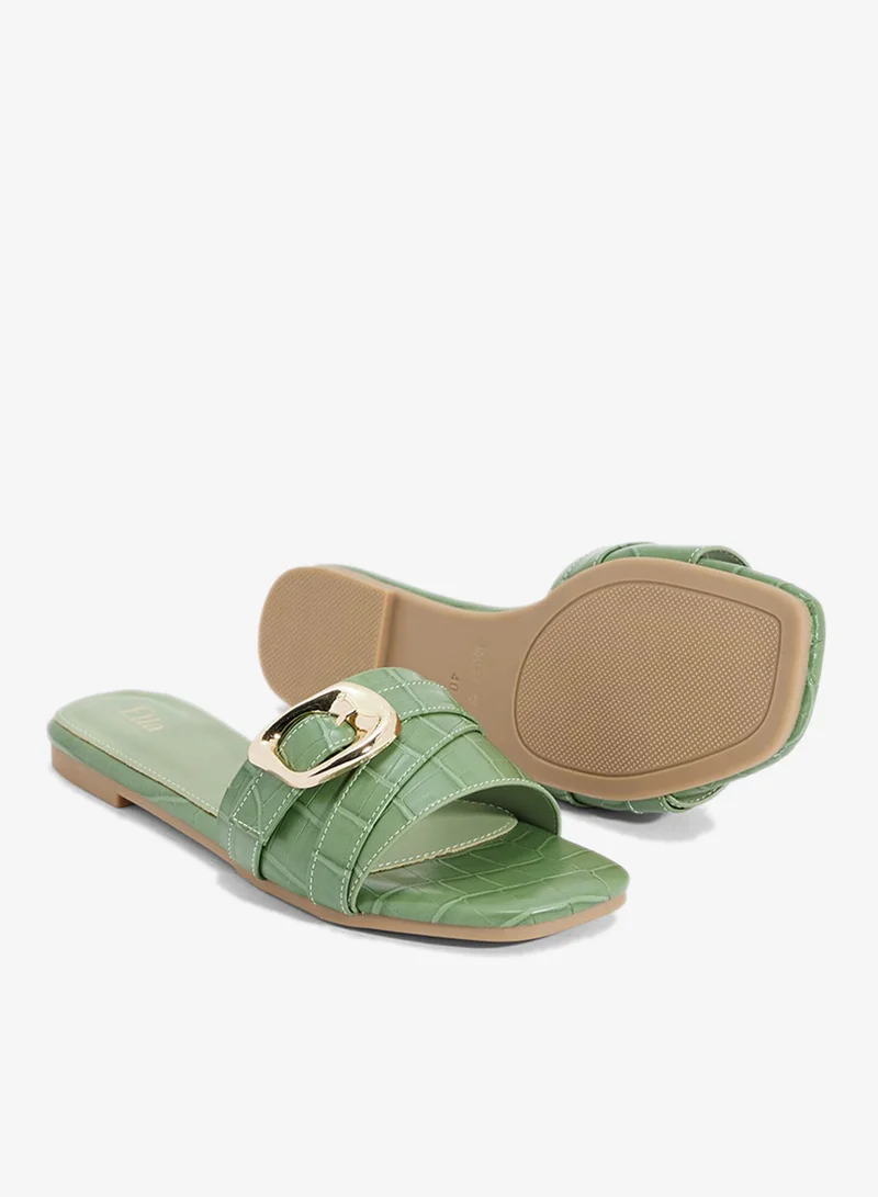 ELLA  Flat Sandal With Buckle for Women | Best Price UAE