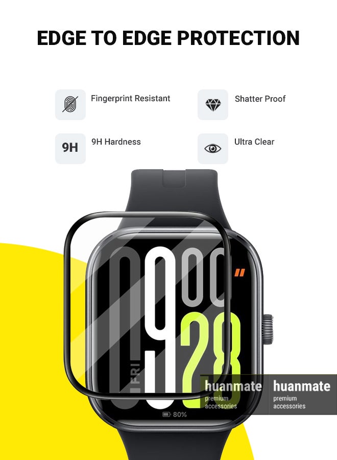 huanmate Xiaomi Redmi Watch 5 Premium Screen Protector- Crisp Clarity, Ultimate Safety, Shield Against Smudges, Reliable Quality, Easy Installation & Removal  - Image 2