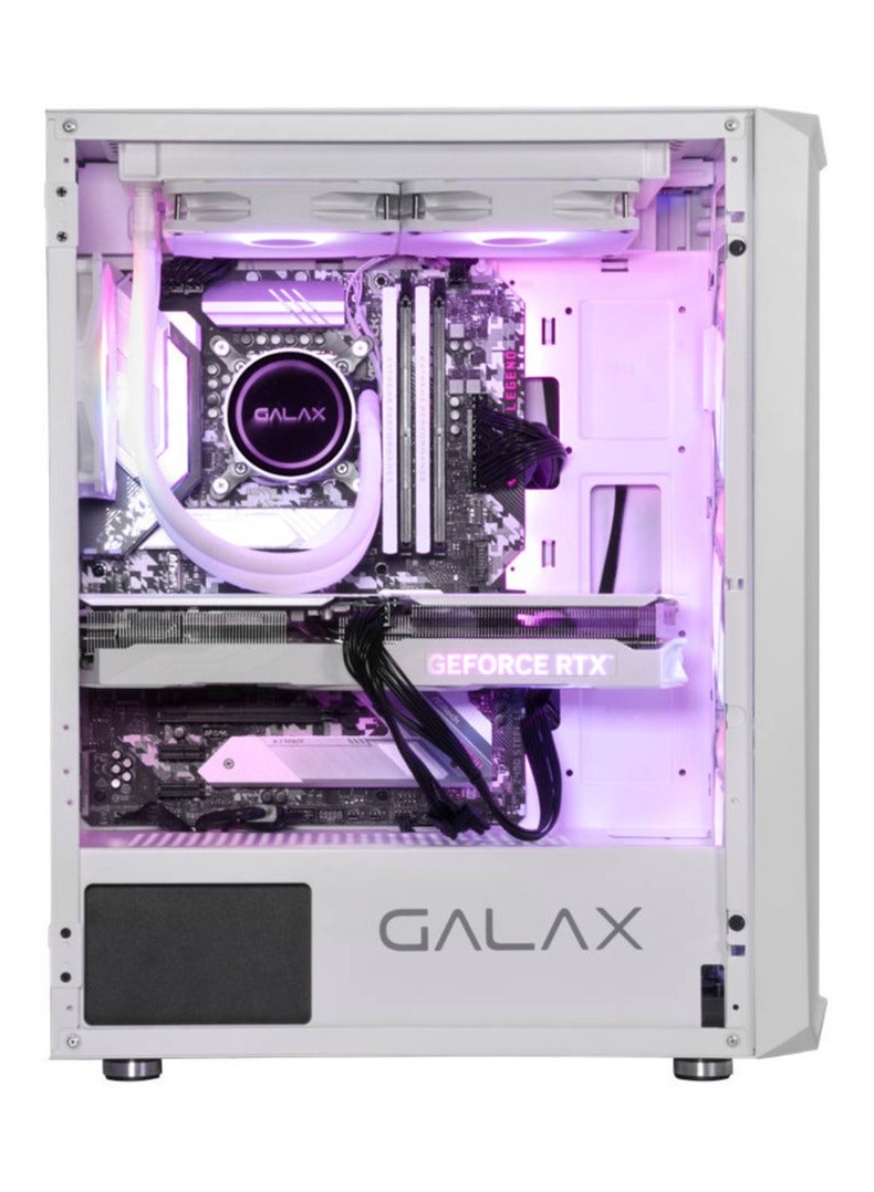 GALAX RYZEN 5 7600X GAMING & WORKSTATION LIQUID ARCTIC WHITE DESKTOP PC: RYZEN 5 7600X 5.3 GHz Processor | RTX 5060 GRAPHICS | 32GB DDR5 RAM | 1TB SSD NVME | Windows ARGB - Image 2