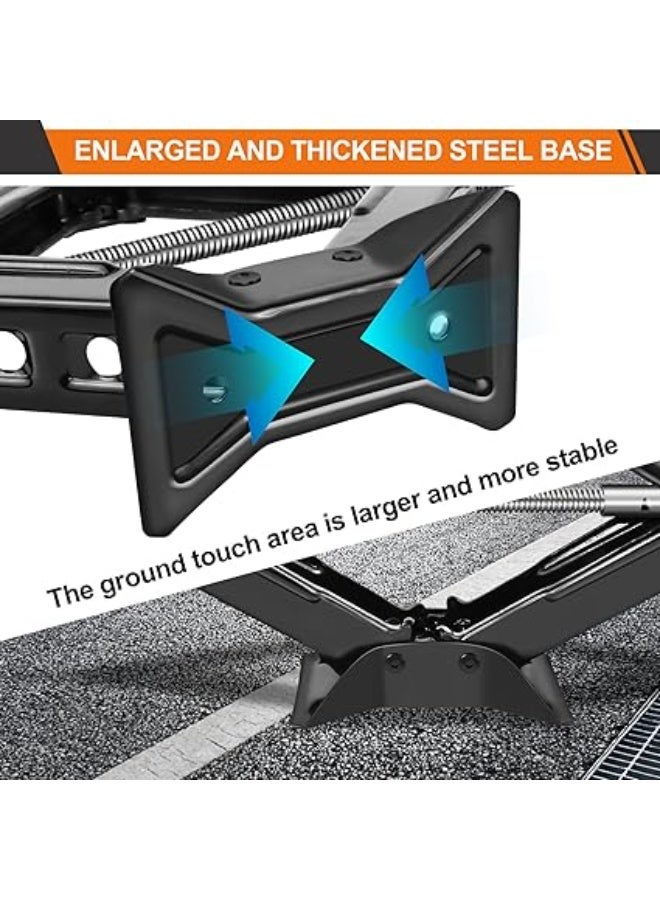 2 Ton Heavy Duty Scissor Jack & Telescoping Lug Wrench Kit - Durable Car & Van Tire Change Tools - Image 3