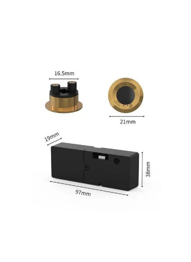Gold Smart Drawer Electronic Lock Cabinet Fingerprint Lock  - Image 2