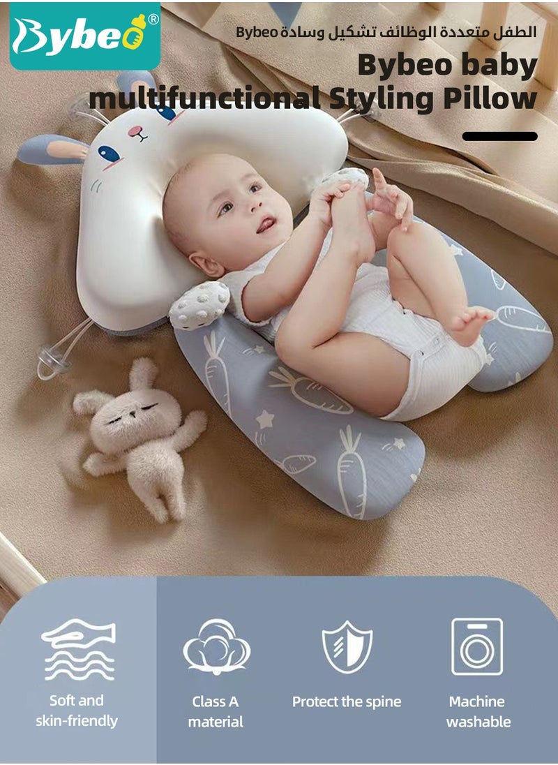 Bybeo - Baby Nursing Pillow, Baby Head Shaping Pillow, Newborns Nursing Sleeping Pillow, Infant Head Support with U-shaped Legs For Boys and Girls, Superior Quality, Adjustable and Removable - Image 1