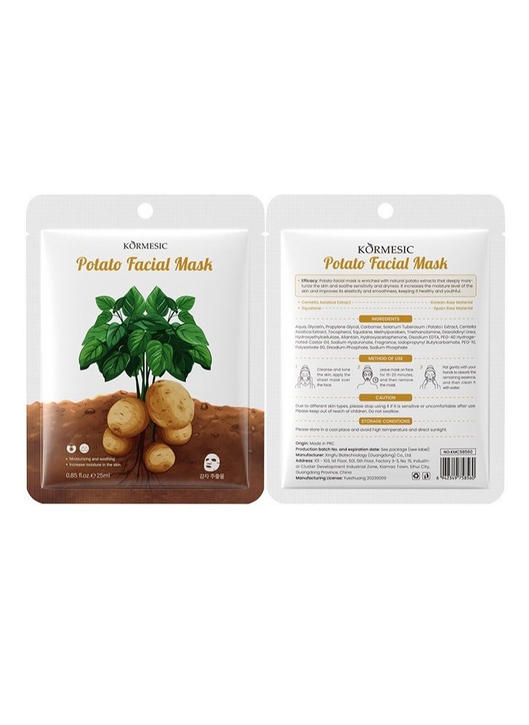 Kormesic 5pcs Potato Mask 25ml - Soothing & Hydrating  - Image 2