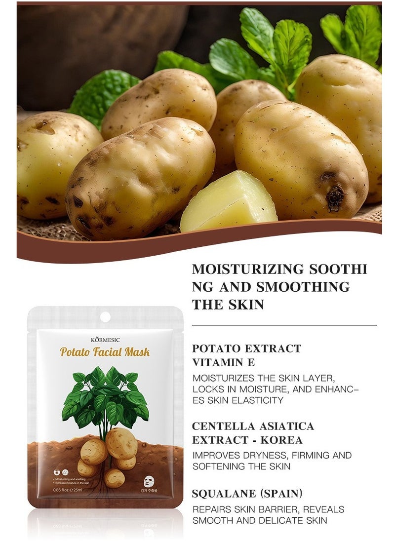Kormesic 5pcs Potato Mask 25ml - Soothing & Hydrating  - Image 3
